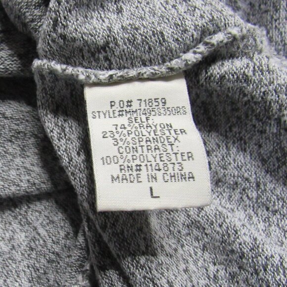 "Chance or Fate" Sz L Gray Cowl Neck Sweater - Picture 3 of 6